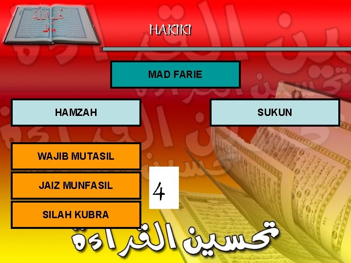 HAKIKI MAD FARIE HAMZAH SUKUN WAJIB MUTASIL JAIZ MUNFASIL SILAH KUBRA 4 