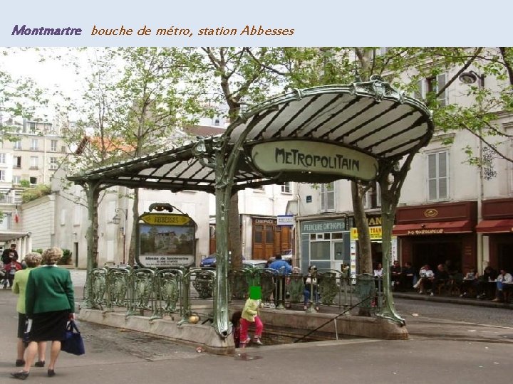 Montmartre bouche de métro, station Abbesses 