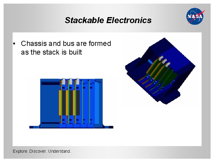 Stackable Electronics • Chassis and bus are formed as the stack is built Explore.