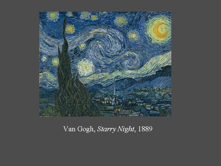 Van Gogh, Starry Night, 1889 