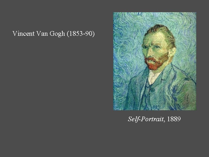 Vincent Van Gogh (1853 -90) Self-Portrait, 1889 