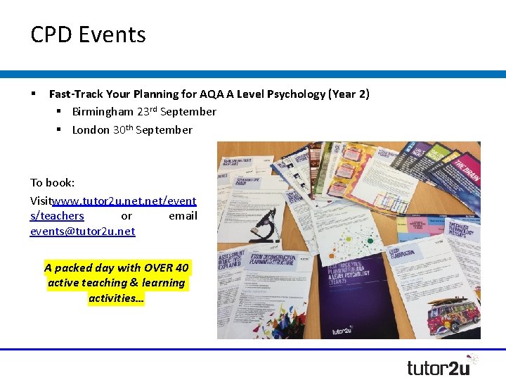 CPD Events § Fast-Track Your Planning for AQA A Level Psychology (Year 2) § CPD Events § Fast-Track Your Planning for AQA A Level Psychology (Year 2) §