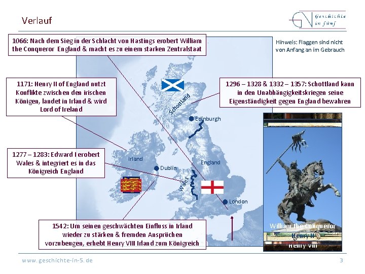 Verlauf 1066: Nach dem Sieg in der Schlacht von Hastings erobert William the Conqueror