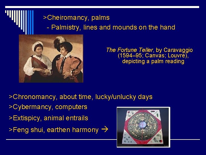 >Cheiromancy, palms - Palmistry, lines and mounds on the hand The Fortune Teller, by