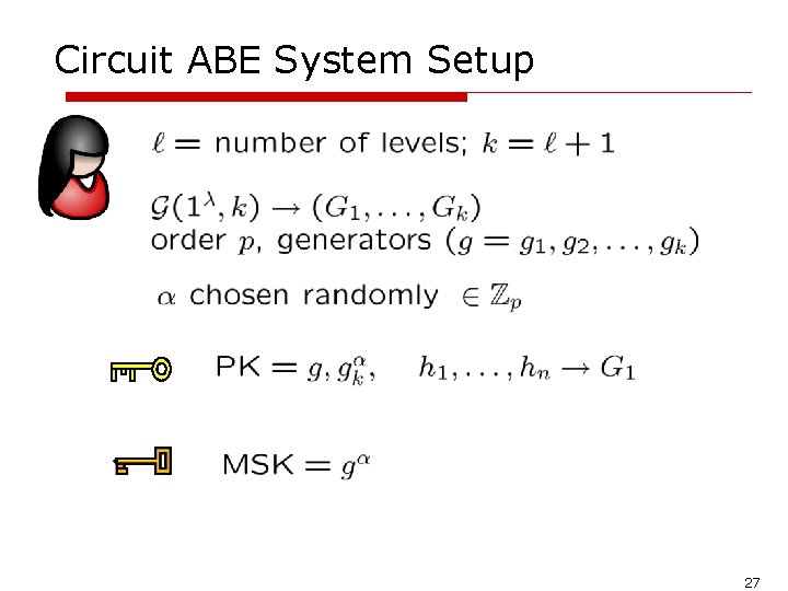 Circuit ABE System Setup 27 