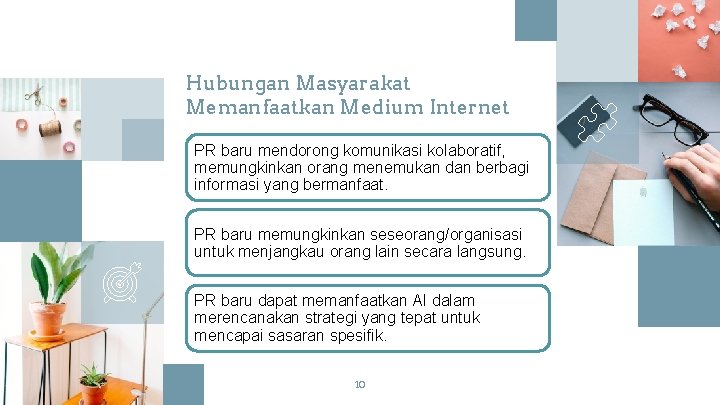 Hubungan Masyarakat Memanfaatkan Medium Internet PR baru mendorong komunikasi kolaboratif, memungkinkan orang menemukan dan