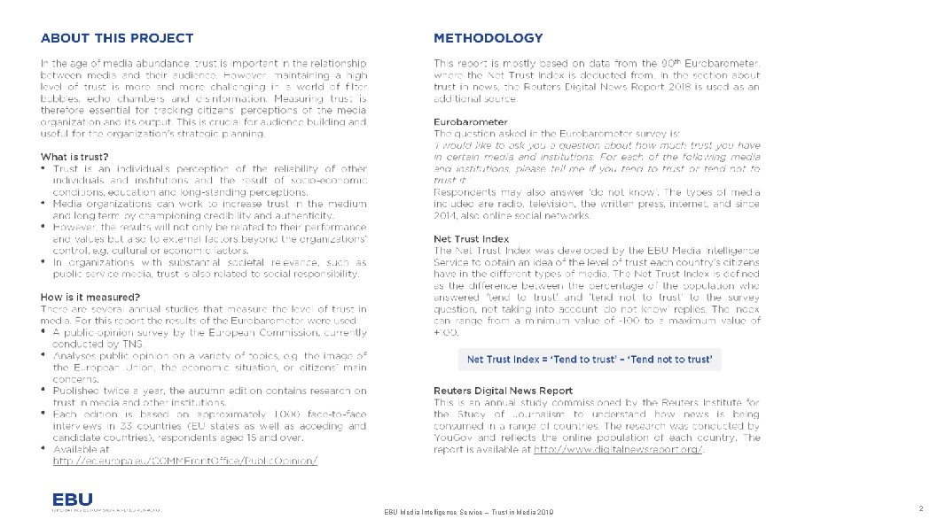 EBU Media Intelligence Service – Trust in Media 2019 2 