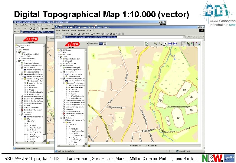 Digital Topographical Map 1: 10. 000 (vector) RSDI WS JRC Ispra, Jan. 2003 Lars