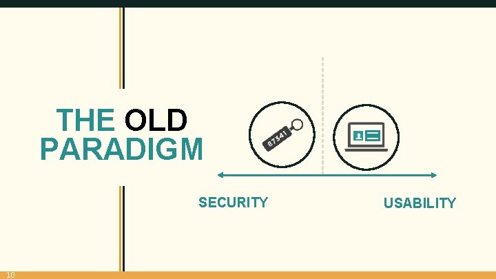THE OLD PARADIGM SECURITY 10 USABILITY 