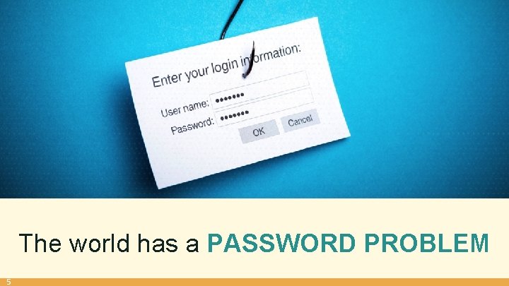 The world has a PASSWORD PROBLEM 5 
