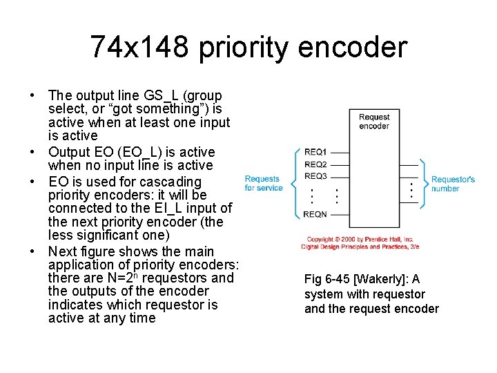 74 x 148 priority encoder • The output line GS_L (group select, or “got