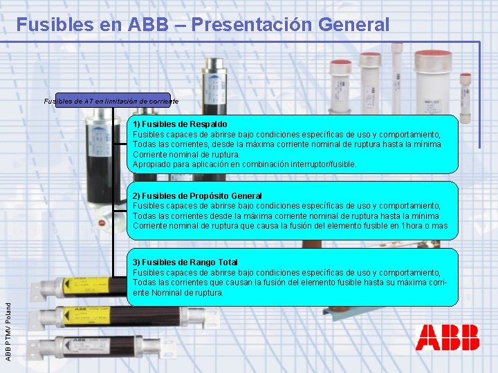 Fusibles en ABB – Presentación General Fusibles de AT en limitación de corriente 1)