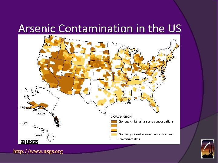 Arsenic Contamination in the US http: //www. usgs. org 