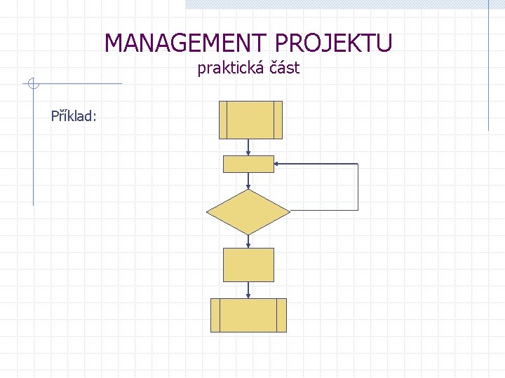 MANAGEMENT PROJEKTU praktická část Příklad: 