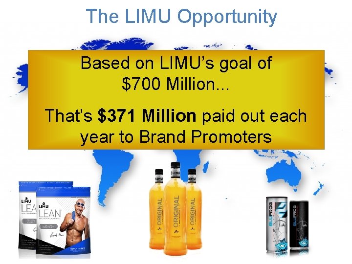 The LIMU Opportunity Based on LIMU’s goal of $700 Million. . . That’s $371