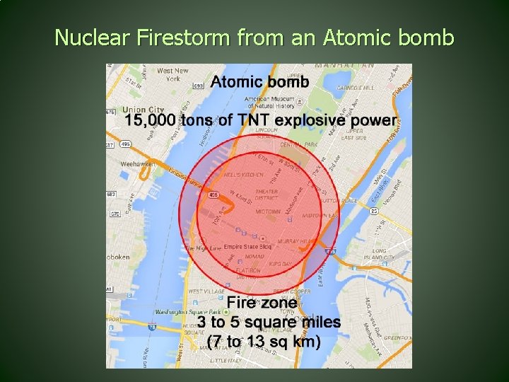 Nuclear Firestorm from an Atomic bomb 