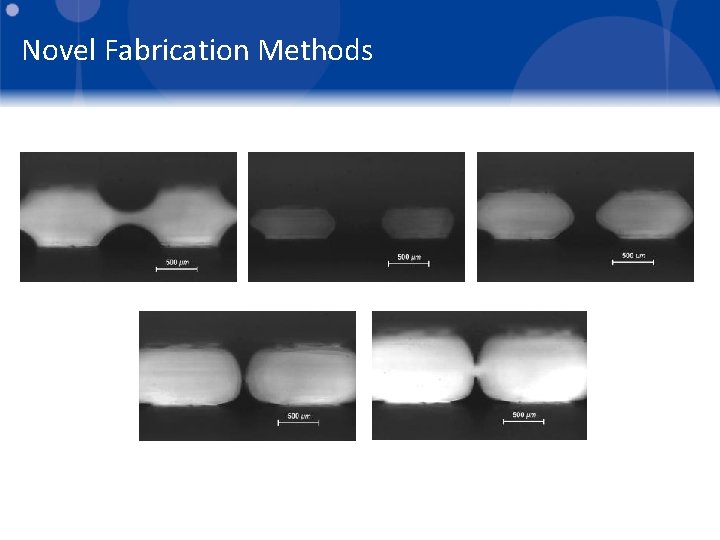 Novel Fabrication Methods 