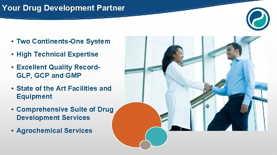Your Drug Development Partner • Two Continents-One System • High Technical Expertise • Excellent