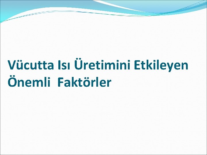 Vücutta Isı Üretimini Etkileyen Önemli Faktörler 