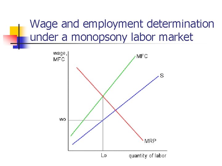 Wage and employment determination under a monopsony labor market 