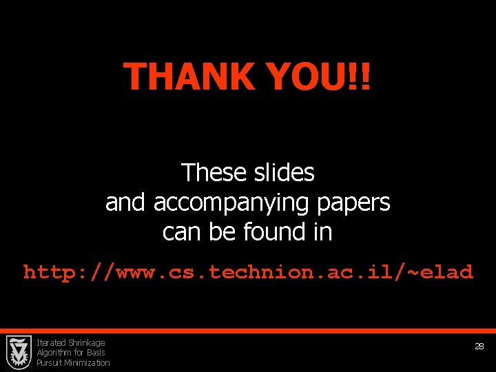 THANK YOU!! These slides and accompanying papers can be found in http: //www. cs.