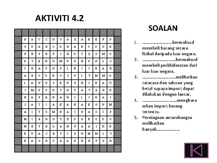 AKTIVITI 4. 2 SOALAN N A C C N V A X A B