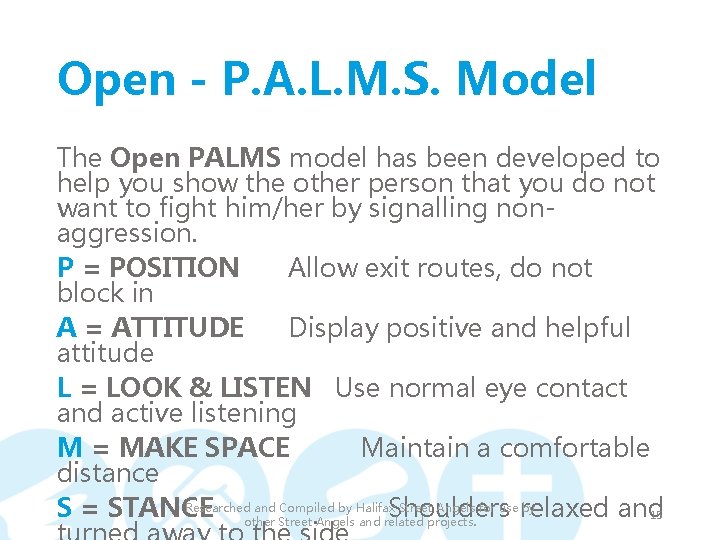 Open - P. A. L. M. S. Model The Open PALMS model has been Open - P. A. L. M. S. Model The Open PALMS model has been