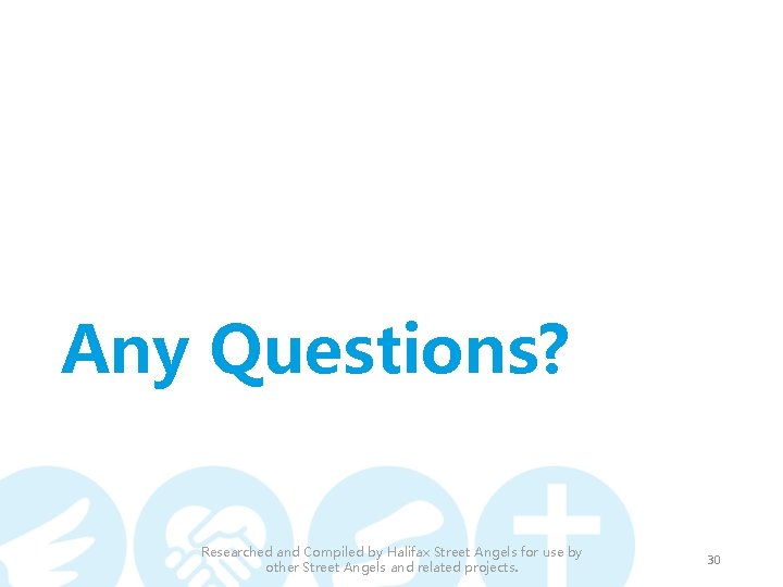 Any Questions? Researched and Compiled by Halifax Street Angels for use by other Street Any Questions? Researched and Compiled by Halifax Street Angels for use by other Street