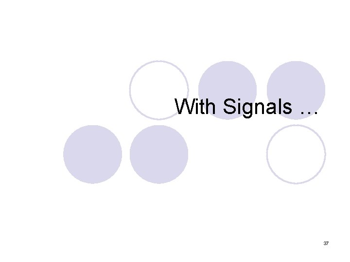 With Signals … 37 