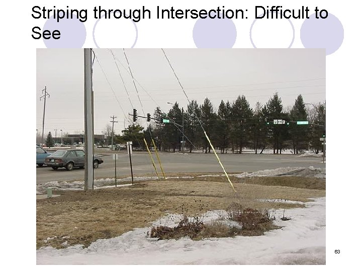 Striping through Intersection: Difficult to See 63 