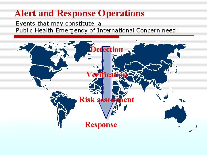 Alert and Response Operations Events that may constitute a Public Health Emergency of International
