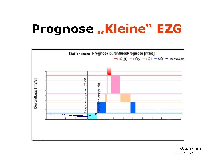 Prognose „Kleine“ EZG Güssing am 31. 5. /1. 6. 2011 
