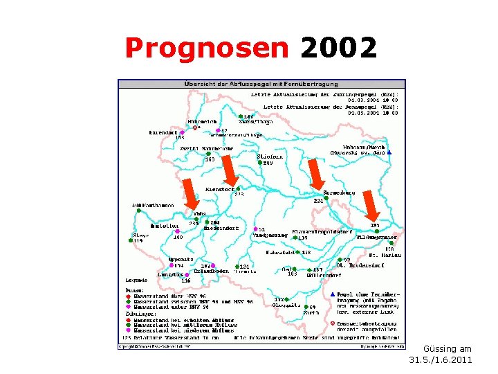 Prognosen 2002 Güssing am 31. 5. /1. 6. 2011 