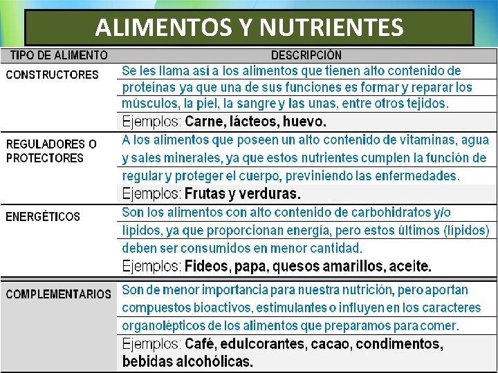 ALIMENTOS Y NUTRIENTES 23 