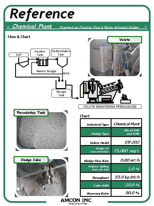 Reference - Chemical Plant (Dissolved-air Flotation Floss & Waste Activated Sludge) Flow & Chart