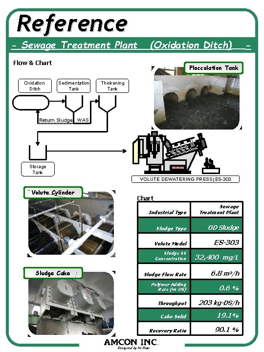 Reference - Sewage Treatment Plant (Oxidation Ditch)　 - Flow & Chart Oxidation Ditch Flocculation