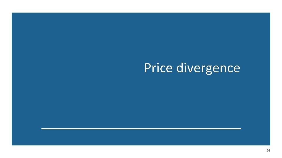 Price divergence 54 