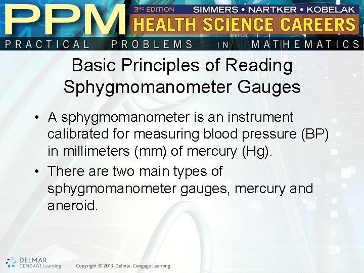 Unit 31 Sphygmomanometer Gauges Basic Principles of Reading