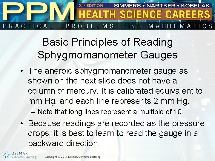 Unit 31 Sphygmomanometer Gauges Basic Principles of Reading
