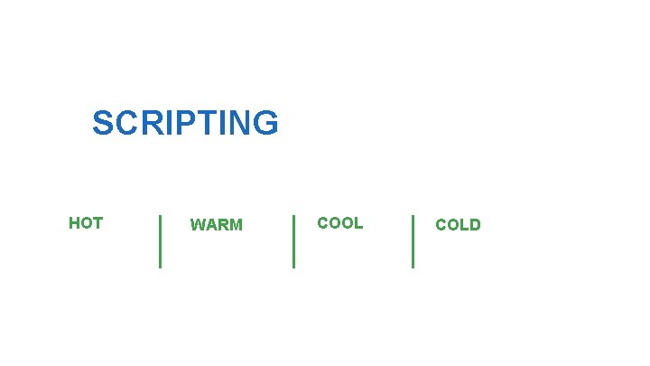 SCRIPTING HOT WARM COOL COLD 