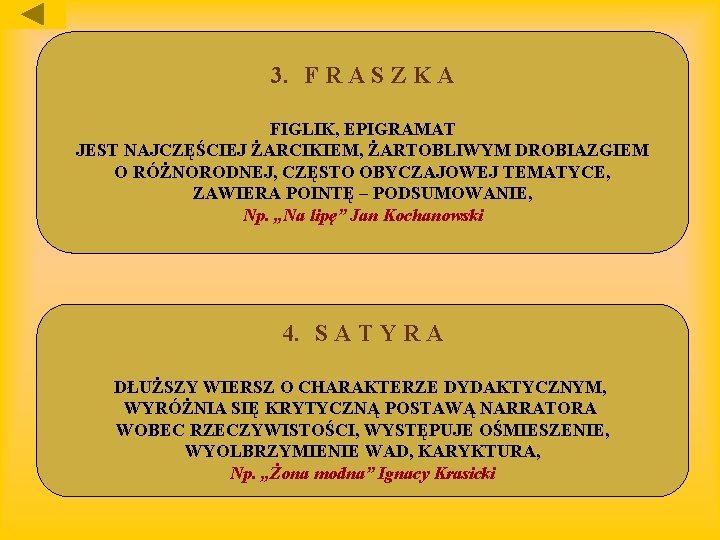3. F R A S Z K A FIGLIK, EPIGRAMAT JEST NAJCZĘŚCIEJ ŻARCIKIEM, ŻARTOBLIWYM