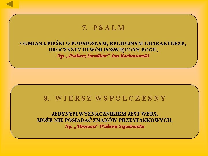 7. P S A L M ODMIANA PIEŚNI O PODNIOSŁYM, RELIDIJNYM CHARAKTERZE, UROCZYSTY UTWÓR