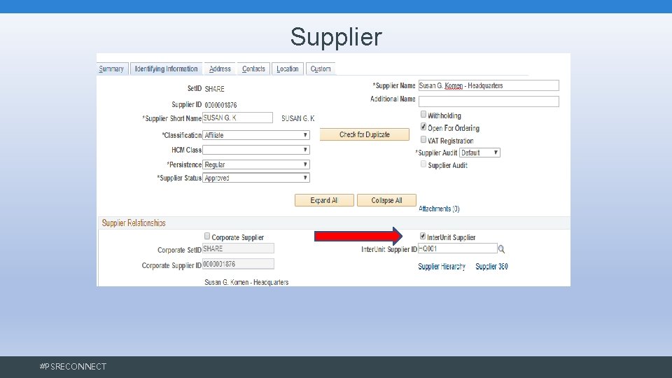 Supplier #PSRECONNECT Supplier #PSRECONNECT