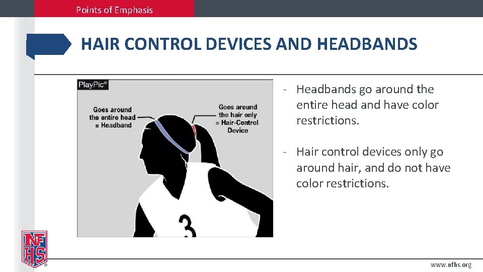 Points of Emphasis HAIR CONTROL DEVICES AND HEADBANDS - Headbands go around the entire