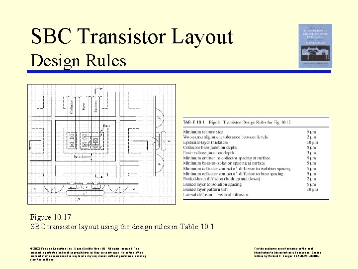 SBC Transistor Layout Design Rules Figure 10. 17 SBC transistor layout using the design