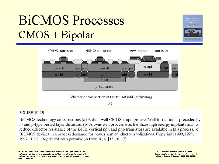 Bi. CMOS Processes CMOS + Bipolar © 2002 Pearson Education, Inc. , Upper Saddle