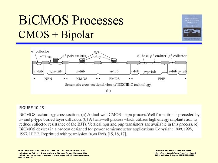 Bi. CMOS Processes CMOS + Bipolar © 2002 Pearson Education, Inc. , Upper Saddle