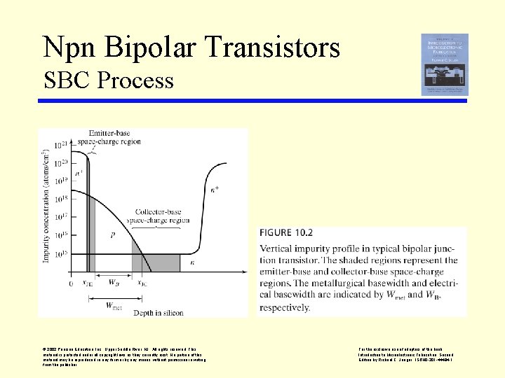 Npn Bipolar Transistors SBC Process © 2002 Pearson Education, Inc. , Upper Saddle River,