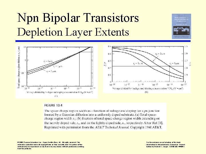 Npn Bipolar Transistors Depletion Layer Extents © 2002 Pearson Education, Inc. , Upper Saddle