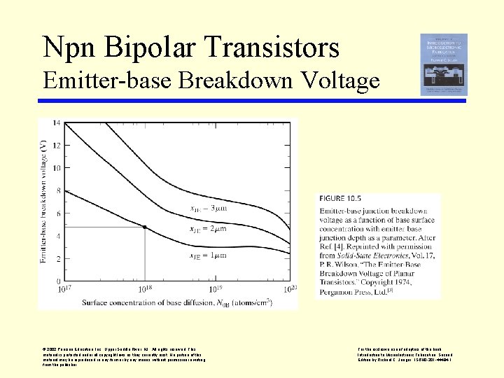 Npn Bipolar Transistors Emitter-base Breakdown Voltage © 2002 Pearson Education, Inc. , Upper Saddle